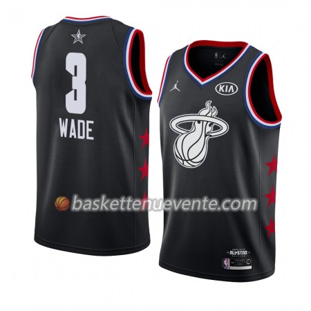 Maillot Basket Miami Heat Dwyane Wade 3 2019 All-Star Jordan Brand Noir Swingman - Homme